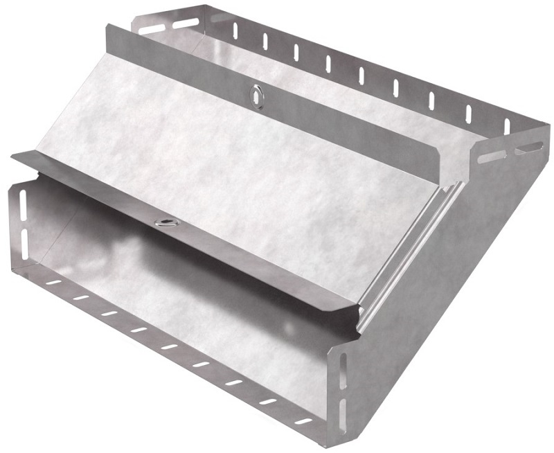 Угол для лотка вертикальный внутренний с крышкой Промрукав Стандарт 90град. 500х100 фото Угол для лотка вертикальный внутренний с крышкой Промрукав Стандарт 90град. 500х100 картинка